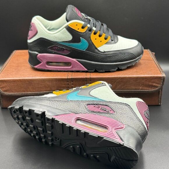 Nike Wmns Air Max 90 'Silver Bordeaux Teal' - Picture 1 of 11